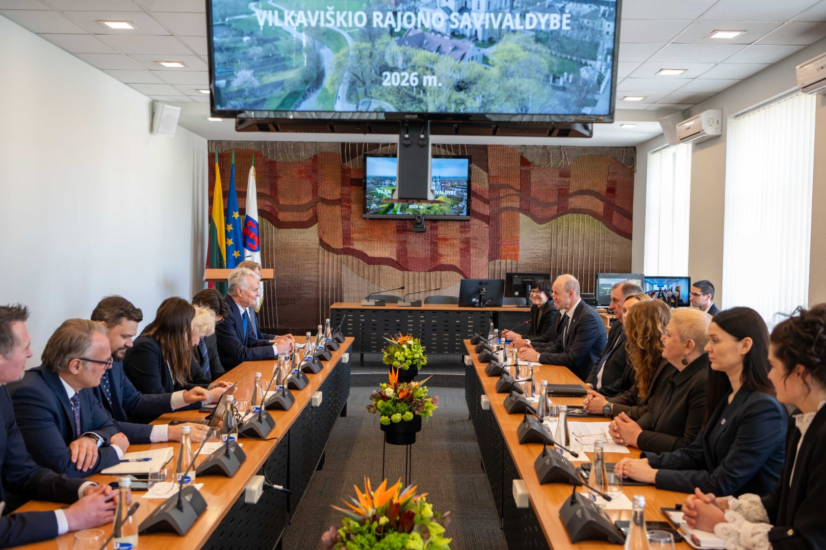 Prezidentas su komanda dirba Vilkaviškio rajone